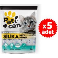 Patican 3.8 lt x 5 Adet Silika Kristal Kedi Kumu
