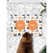 PatiPeti 45 x 70 cm Sevimli Kediler Kedi Köpek Mama Paspası ve Beslenme Altlığı