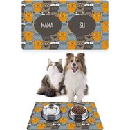 PatiPeti 50 x 35 cm Asian Cats Kedi Köpek Mama Altlığı Mama Paspası