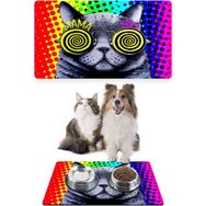 PatiPeti 50 x 35 cm Hipnoz Kedi Kedi Köpek Mama Altlığı Mama Paspası