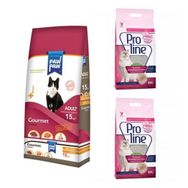 Paw Paw 15 kg Yetişkin Kedi Maması + Proline 2x10 lt Bebek Pudrası Kokulu Kedi Kumu