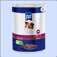 Paw Paw 400 gr Sığır Etli Yetişkin Köpek Konserve Maması