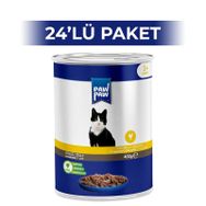 Paw Paw Jelly Tavuklu Yetişkin 400x24 gr Kedi Konserve Maması