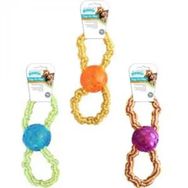 Pawise 14538 30 cm Top Çapı 8 cm Çift İpli Top Köpek Çekiştirme İpi