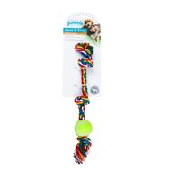 Pawise 3 Düğümlü ve Tenis Toplu İpli 13x7 cm Köpek Oyuncağı