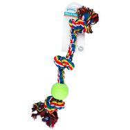 Pawise 3 Düğümlü ve Tenis Toplu İpli 20x11 cm Köpek Oyuncağı