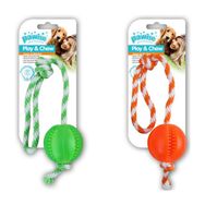 Pawise 40 cm İpli Rugby Topu Kemirme Köpek Oyuncağı