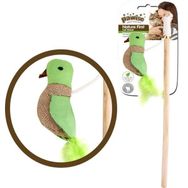 Pawise Kahverengi Yeşil Nature First Oltası Kuş Kedi Oyuncağı