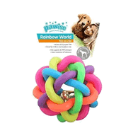 Pawise Rainbow World Örgü Top 10.5 cm Köpek Oyuncakları