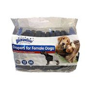 Pawise Siyah Medium 12 Adet Köpek Alt Bağlama Bezi
