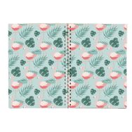 Paytak Moda PYTKDT0206 A5 Flamingo Yaprak Tasarım 96 Yaprak Çizgisiz Spiralli Defter