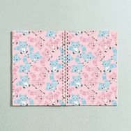 Paytak Moda PYTKDT0251 Desenli A5 96 Yaprak Çizgisiz Spiralli Defter