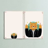 Paytak Moda PYTKDT0256 Aslan A5 96 Yaprak Çizgisiz Spiralli Defter