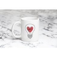Pazarız Ampul Desenli Love Kupa