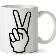 Peace Hand Drawing Baskılı Kupa