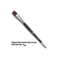Pebeo 205-3-8 Düz Kesik Sentetik Fırça Kısa Sap