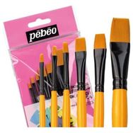 Pebeo 5660494 N:3 6'lı Kesik Uç Fırça Seti