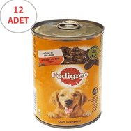 Pedigree 400 gr x 12 Adet Sığır Etli Yetişkin Köpek Konservesi