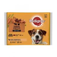 Pedigree 4x100 gr Pouch Sığır Etli Kuzulu ve Hindili Yetişkin Köpek Konservesi