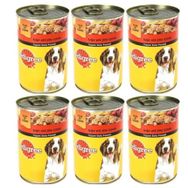 Pedigree 6x400 gr Biftekli Yaş Köpek Maması