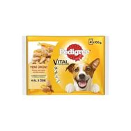 Pedigree Multipack Pouch Sığır Etli Kuzulu Hindi ve Havuçlu 4x100 gr Köpek Konservesi