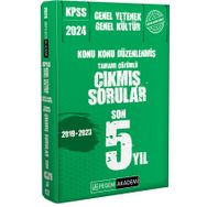 Pegem Yayınları 2024 KPSS Genel Yetenek Genel Kültür Konu Konu Düzenlenmiş Tamamı Çözümlü Çıkmış Sorular Son 5 Sınav