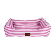 Peggy Daisy Large 80x60x23 cm Pembe Çizgili Köpek Yatağı
