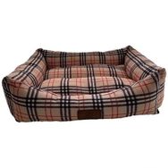 Peggy Lady Krem Ekose 50x38x25 cm Köpek Yatağı