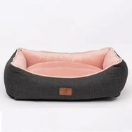 Peggy Lola Antrasit Pembe 50x38x25 cm Köpek Yatağı