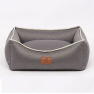 Peggy Lola Bordo Bej 50x38x25 cm Köpek Yatağı
