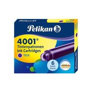 Pelikan 4001 Kartuşu Violet 6'lı Dolma Kalem Kartuşu
