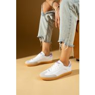 Pembe Potin 001-1007-24Z Lila Beyaz Kadın Sneaker Ayakkabı