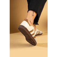 Pembe Potin 001-1009-24 Bej Kahve Kadın Sneaker Ayakkabı