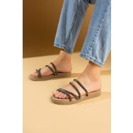 Pembe Potin 020-760-24 Platin Kadın Sandalet