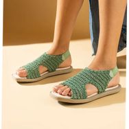 Pembe Potin 80-1107-24 Yeşil Kadın Sandalet