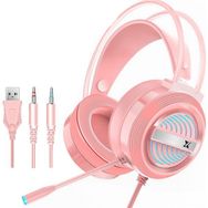 Pembe X9 Pembe Kulaklık