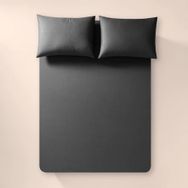 Penelope Pure Serisi 120x200 cm Antrasit Pamuk Percale Lastikli Çarşaf
