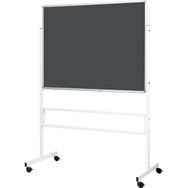 Penguen Mobil Ayaklı Tek Yüzlü Gri Kumaşlı 120x140 cm Pano