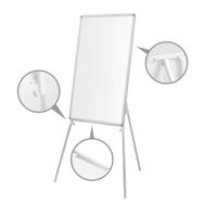 Penguen Teleskopik Ayaklı Laminat 50 x 70 cm Beyaz Yazı Tahtası