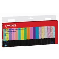Penmark 18'li Karışık Renk 6 Neon + 6 Pastel + 6 Simli Fosforlu Kalem