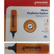 Penmark Neon Turuncu Renk 10 Adet Fosforlu Kalem