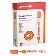 Penmark Turuncu Renk 12 Adet Beyaz Yazı Tahtası Kalemi