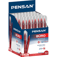 Pensan 1 mm 50'lik Kutu Kırmızı Tükenmez Kalem