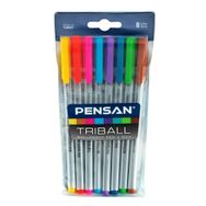 Pensan 1003 Triball Karışık 8'li Vakumlu Tükenmez Kalem