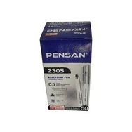 Pensan 2305 Üçgen Siyah 0.5 mm 50'li Tükenmez Kalem