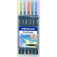 Pensan 6200 6'lı Pastel Pvc Kutu Fineliner