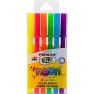 Pensan 6'lı Neon Renkler Keçeli Kalem
