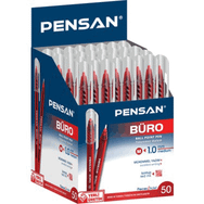 Pensan Büro 2270 1 mm 50'li Kırmızı Tükenmez Kalem