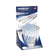 Pensan Global 0,5 mm 3 Renk Karışık Msk 50'li Paket Tükenmez Kalem