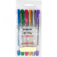 Pensan My King Simli 6'lı Jel Kalem